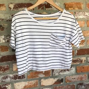 Hollister striped short sleeve with pocket